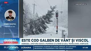 Cod galben de vânt și viscol Vântul a suflat cu 120 de kilometri pe oră în unele zone [upl. by Georgeta866]