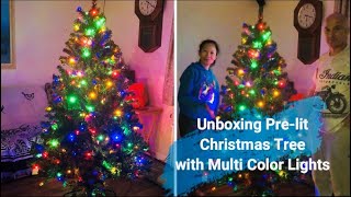 Unboxing Hamimi Prelit 6ft Artificial Christmas Tree with multi color lights Life with Tin and Ed [upl. by Aienahs]