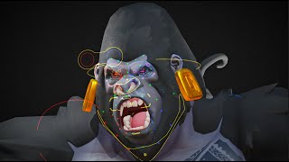 KIBALI FULL FACE RIG  Blender  AOER2  Face Expression showcase [upl. by Wolgast]