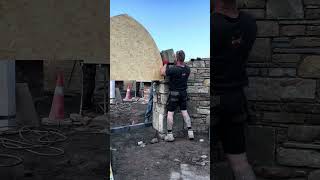 Building a Stone Arch in a courtyard Reidstonemasonry [upl. by Ahsimal]