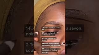 Tutoo sourcils avec les étapes👌 [upl. by Yerd]