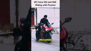 80 Years Old and Still Riding with Passion motorcycle motorcyclecrashes passion shorts [upl. by Asenej]