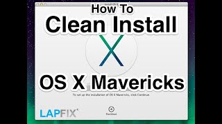 How To Install Mac OS X Mavericks After Formatting Your Hard Drive  Factory Reset  Fresh Reinstall [upl. by Parthinia]