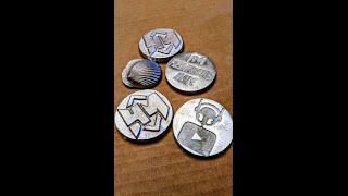 Greensand Casting Pewter Coins Metal Sand Casting [upl. by Grosvenor]