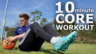 10 Minute Core Workout For Footballers  Follow Along Workout For Athletes [upl. by Devaj722]