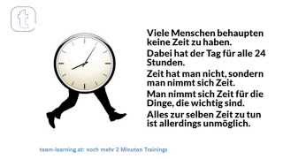 2 Minuten Training ZeitManagement [upl. by Haddad323]