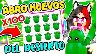 NUEVO ABRIENDO 100 HUEVOS DE DESIERTO y HACIENDO NEON LAS LEGENDARIAS en ADOPT ME ROBLOX 🌵 [upl. by Bensky]