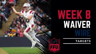 NFL Week 8 Fantasy Football Must Add Waiver Wire Targets [upl. by Ellehsem]