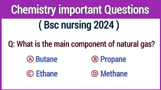 Bsc nursing entrance exam 2024  Chemistry MCQs for bsc nursing  CNET chemistry questions practice [upl. by Llerref]