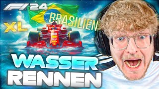 Brasilien UNTERWASSER mit SLICKS FAHREN in F1 24 💧 25 RENNEN im REGEN  CutterLukas [upl. by Atiniv]