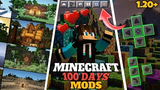 TOP  5 best MODS in Minecraft PE for your 100 days survival [upl. by Dnaltruoc772]