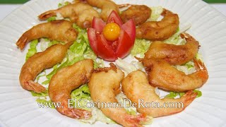 ✅ Langostinos con gabardina 🍤 Langostinos receta 🍤 Camarones recetas [upl. by Thaine829]