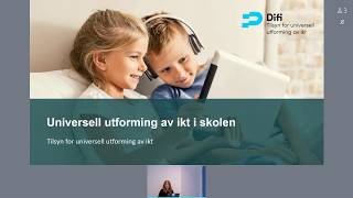 Webinar Hvordan kan lærere gjøre nettinnhold universelt utformet [upl. by Enutrof]