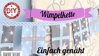 How To I Wimpelketten nähen toll Nähanfänger geeignet I Deko Inspirationen Selbstgemacht [upl. by Kalb]