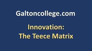 Innovation Models The Teece Matrix [upl. by Gerrit]