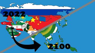 Alternate Future Of Asia With Flags  20222100  JT Mapping [upl. by Warthman]