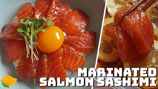 Marinated Salmon Sashimi Recipe Yeonuhjang  연어장 맛있게 만들기 [upl. by Missak]