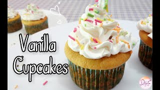 Simple amp Fluffy Vanilla Cupcake Recipe [upl. by Rojas169]