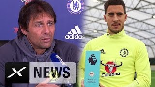 Antonio Conte MessiVergleiche für Eden Hazard zu früh  FC Chelsea  Premier League [upl. by Acinoev]