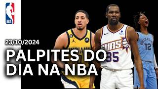 🏀 NBA DE VOLTA Palpites e análise dos jogos do dia 23102024 [upl. by Etom]