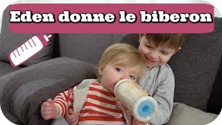 EDEN DONNE SON 1ER BIBERON   VLOG FAMILLE ALLO MAMAN [upl. by Caiaphas]