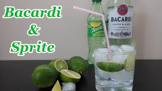 Bacardi amp Sprite Cocktail  refreshing summer drink [upl. by Moazami]