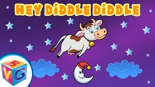 Hey Diddle Diddle Kids Song  Watch the Cow Jump Over the Moon [upl. by Ezar]