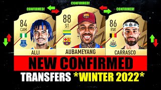 FIFA 22  NEW CONFIRMED TRANSFERS amp RUMOURS 🤪🔥 ft Alli Aubameyang Carrasco… etc [upl. by Falcone]