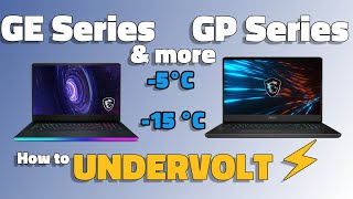 MSI Gaming Laptop EASY UNDERVOLT  LOWER TEMPS 5°C TO 15 °C  i710870H [upl. by Retlaw]