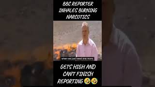 BBC NEWS REPORTER INHALES BURNING NARCOTICS GETS HIGH AND CANT FINISH REPORT 🤣🤣 [upl. by Iveson]