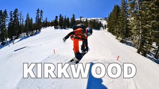 BEST EPIC RESORT in California  Kirkwood Snowboarding [upl. by Curnin]