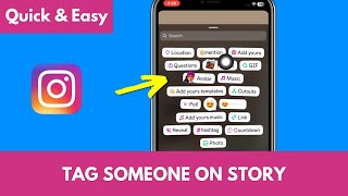 How to TAG SOMEONE on Instagram STORY [upl. by Inafetse]