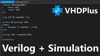 Verilog and the VHDPlus IDE  Simulation with Verilog and Modelsim [upl. by Eiramit]