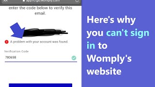 Womply quotA problem with your account foundquot  whats this and what is verification code [upl. by Eelegna]