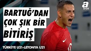 GOL Bartuğ Elmaz Türkiye U21 20 Letonya U21  U21 Avrupa Şampiyonası Elemeleri  11102024 [upl. by Lodhia]