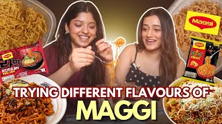 Testing 5 NEW Maggi Flavours in India ft Trendelitee 😍😋  Aashi Adani [upl. by Blayne]