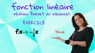 exercice fonction linéaire Mathématiques collège niveau 3ème [upl. by Yralam694]