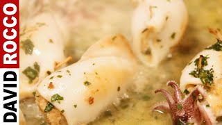 HOW TO MAKE Stuffed Calamari  David Roccos Recipes [upl. by Yedoc]