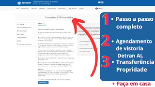 COMO DAR ENTRADA NO PROCESSO DE TRANSFERÊNCIA E VISTORIA DO SEU VEÍCULO DETRAN ALAGOAS [upl. by Norbie424]