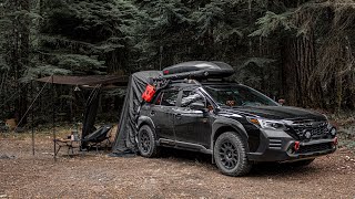 SUBARU OUTBACK Car Camping KampKeeper SUV car tent Wilderness  Simple Set Up [upl. by Opportina692]