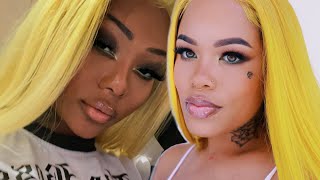 I NEED A FACE TAT NOW  WATCH ME RECREATE  SUMMER WALKER YELLOW HAIR  MAKEUP  Arnellarmon [upl. by Kay633]