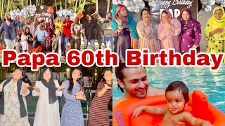 Papa’s 60th Birthday Celebration Ruhaan swimming pool me aaya😍 Meher jeet gayee 🙌  Shoaib Ibrahim [upl. by Georgy]