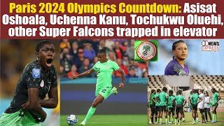 Paris 2024 Olympics Asisat Oshoala Uchenna Kanu Tochukwu Oluehi others trapped in elevator [upl. by Dlarrej]