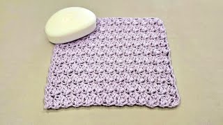 Sedge Stitch Washcloth Crochet Dishcloth  Easy Beginner Stitch [upl. by Marianne]