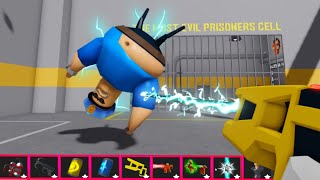 Play with ITEMS Barry Prison Run HARD MODE Roblox obby [upl. by Rentschler]