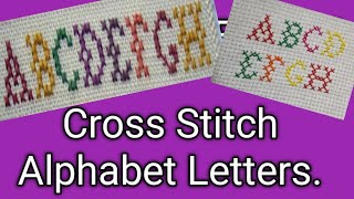 Cross Stitch Alphabet Letters Design A to H Part 1halfstitchcrossstitch [upl. by Guntar707]