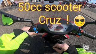 Modesto California riding my 50cc scooter 😎👍 [upl. by Yelsek]