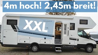 GRÖSSTES 749 TONNEN WOHNMOBIL ❤️ Phoenix 2024 Maxi Alkoven 8800 BGSX 245m XXL Höhe [upl. by Annasiul450]