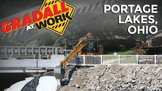 Gradall At Work Portage Lakes Ohio [upl. by Suivatram]