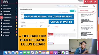 full cara mendaftar beasiswa turki ytb tahun 2021 untuk s1 dan s2 [upl. by Harris]